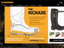 Tablet Screenshot of chinookfootwear.com